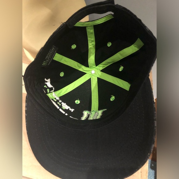 Monster Energy Drink Black and Green Supercross Logo Cap Hat - Picture 7 of 7